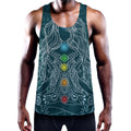 Bohemian Seven Chakras Print Men's Workout Tank Top