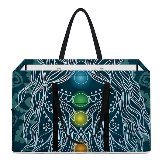 Bohemian Seven Chakras Print Utility Tote Bag