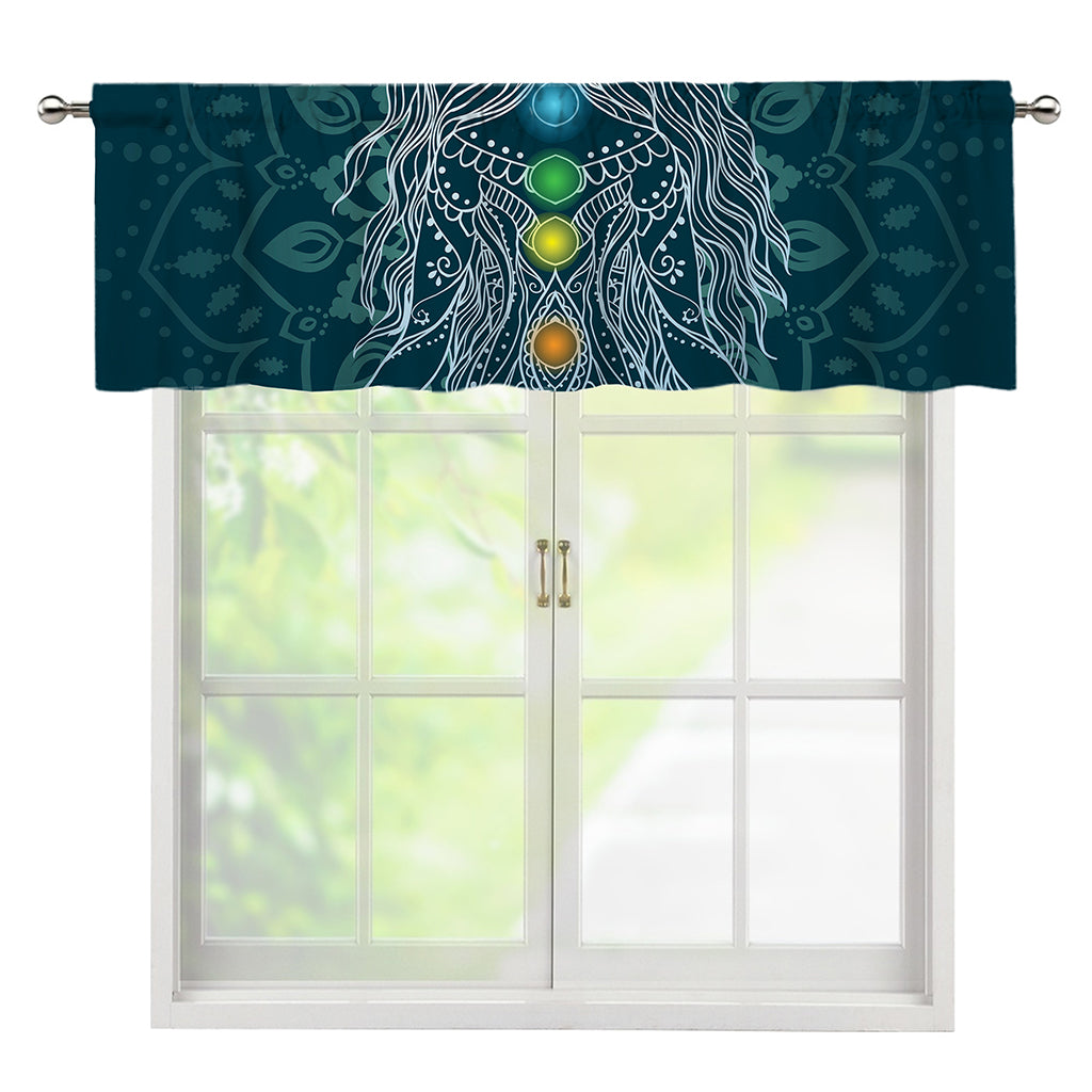 Bohemian Seven Chakras Print Window Valance