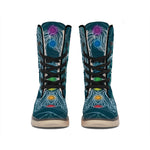 Bohemian Seven Chakras Print Winter Boots