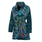 Bohemian Seven Chakras Print Women's Bathrobe