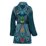 Bohemian Seven Chakras Print Women's Bathrobe