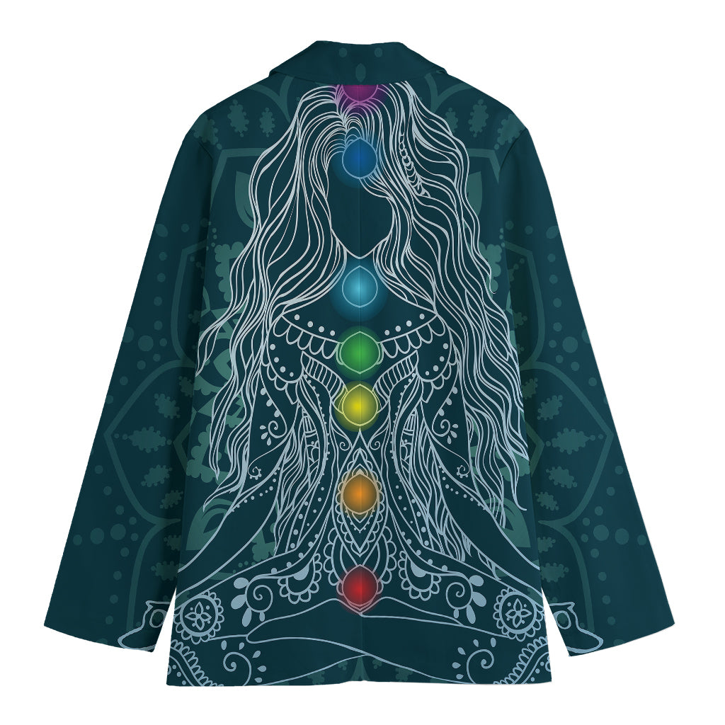Bohemian Seven Chakras Print Women's Blazer