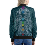 Bohemian Seven Chakras Print Women's Bomber Jacket