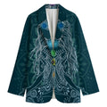 Bohemian Seven Chakras Print Women's Cotton Blazer