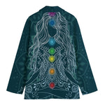Bohemian Seven Chakras Print Women's Cotton Blazer