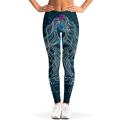 Bohemian Seven Chakras Print Women's Leggings