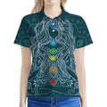 Bohemian Seven Chakras Print Women's Polo Shirt