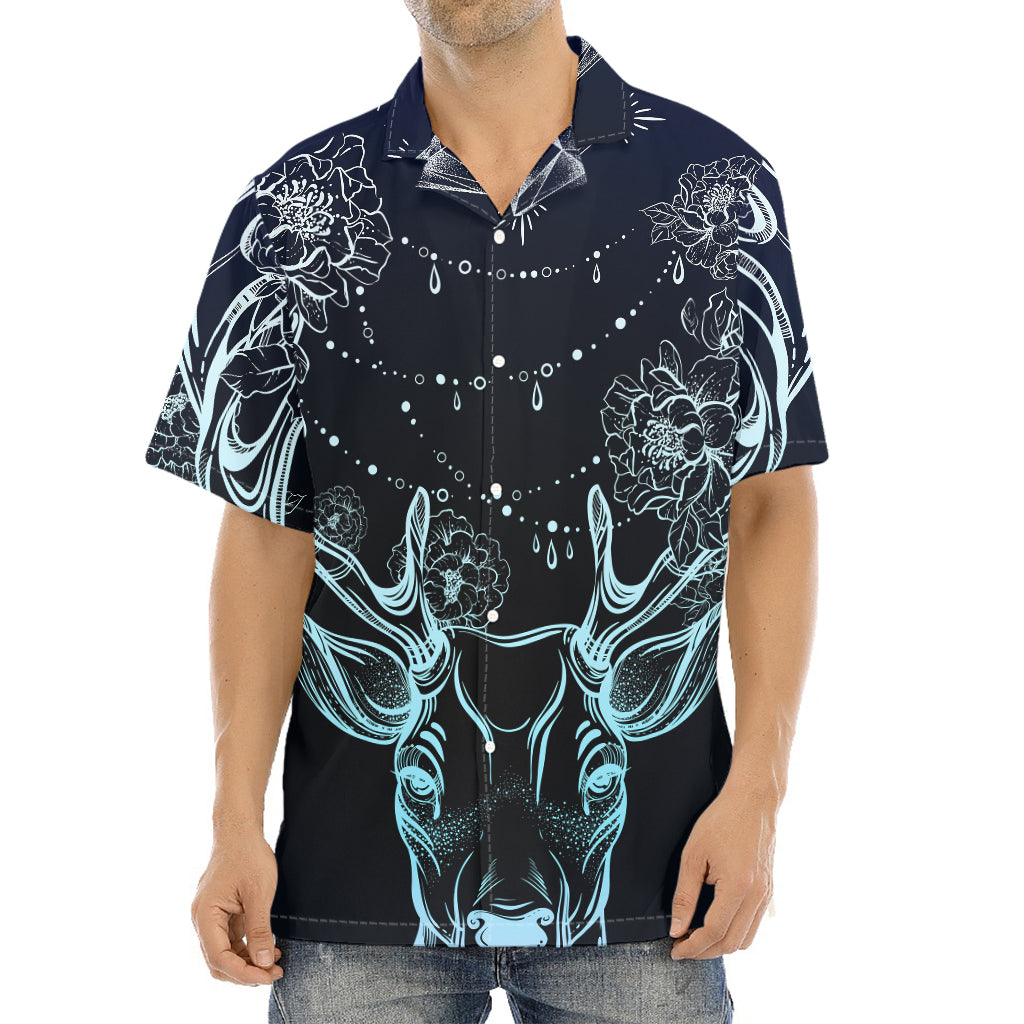 Bohemian Spiritual Deer Print Aloha Shirt