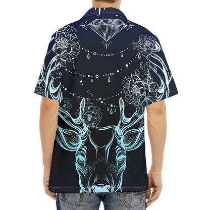 Bohemian Spiritual Deer Print Aloha Shirt