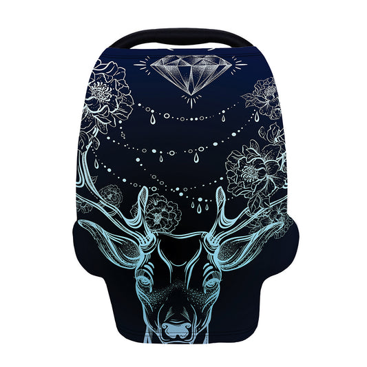 Bohemian Spiritual Deer Print Baby Seat Cover