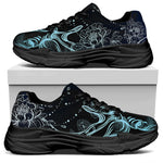 Bohemian Spiritual Deer Print Black Chunky Shoes