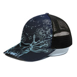 Bohemian Spiritual Deer Print Black Mesh Trucker Cap