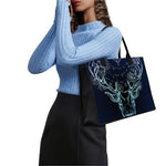 Bohemian Spiritual Deer Print Canvas Tote Bag