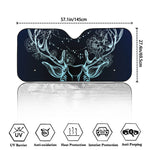 Bohemian Spiritual Deer Print Car Windshield Sun Shade