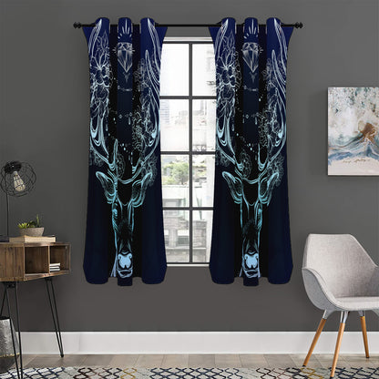Bohemian Spiritual Deer Print Curtain