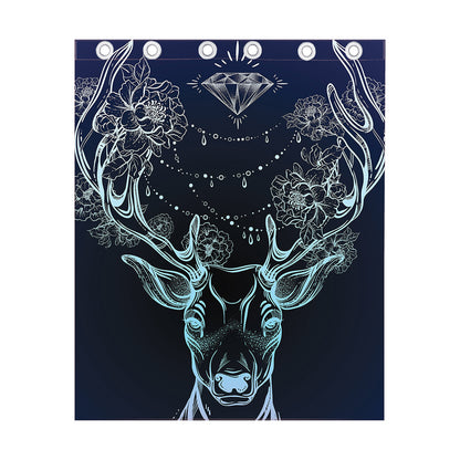 Bohemian Spiritual Deer Print Curtain