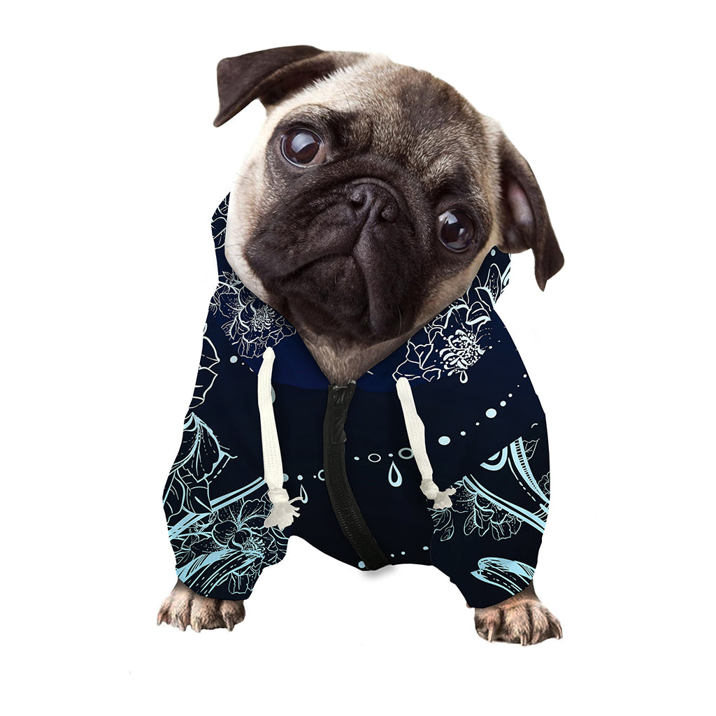 Bohemian Spiritual Deer Print Dog Zip Up Hoodie