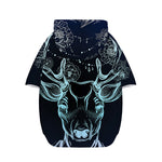 Bohemian Spiritual Deer Print Dog Zip Up Hoodie