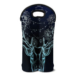 Bohemian Spiritual Deer Print Double Neoprene Wine Tote