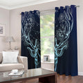 Bohemian Spiritual Deer Print Extra Wide Grommet Curtains