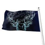 Bohemian Spiritual Deer Print Flag