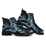 Bohemian Spiritual Deer Print Flat Ankle Boots