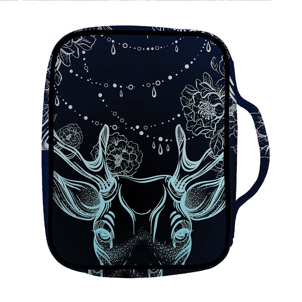 Bohemian Spiritual Deer Print Front Pocket Bible Bag