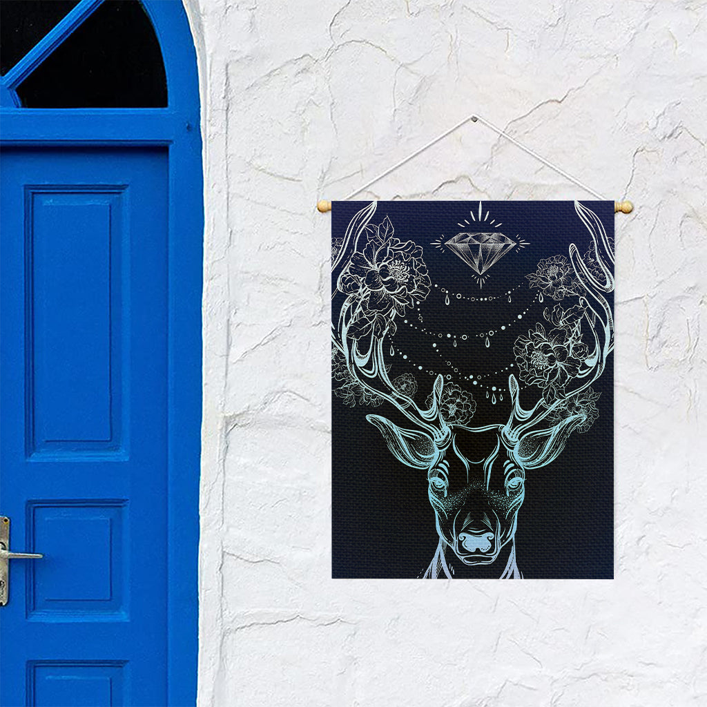 Bohemian Spiritual Deer Print Garden Flag