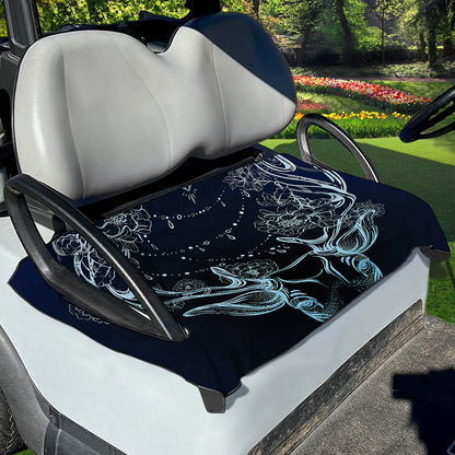 Bohemian Spiritual Deer Print Golf Cart Seat Cover