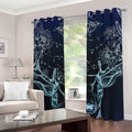 Bohemian Spiritual Deer Print Grommet Curtains