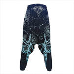 Bohemian Spiritual Deer Print Hammer Pants