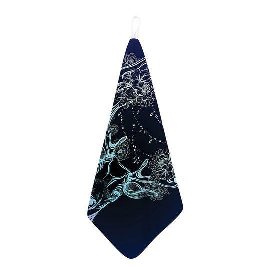 Bohemian Spiritual Deer Print Hand Towel