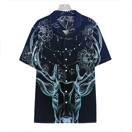 Bohemian Spiritual Deer Print Hawaiian Shirt