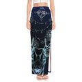 Bohemian Spiritual Deer Print High Slit Maxi Skirt