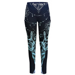 Bohemian Spiritual Deer Print High-Waisted Pocket Leggings