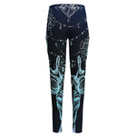 Bohemian Spiritual Deer Print High-Waisted Pocket Leggings