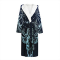 Bohemian Spiritual Deer Print Hooded Bathrobe