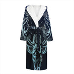 Bohemian Spiritual Deer Print Hooded Bathrobe