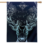 Bohemian Spiritual Deer Print House Flag