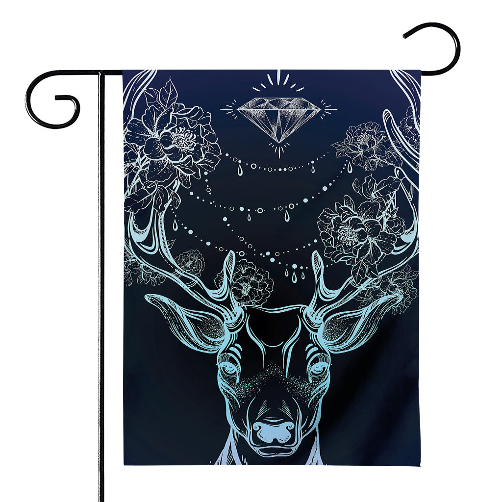 Bohemian Spiritual Deer Print House Flag