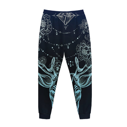 Bohemian Spiritual Deer Print Jogger Pants