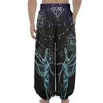 Bohemian Spiritual Deer Print Lantern Pants
