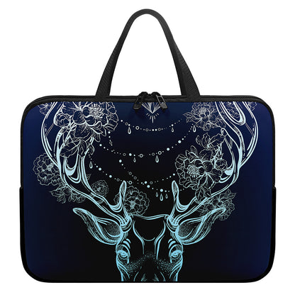 Bohemian Spiritual Deer Print Laptop Sleeve With Handle
