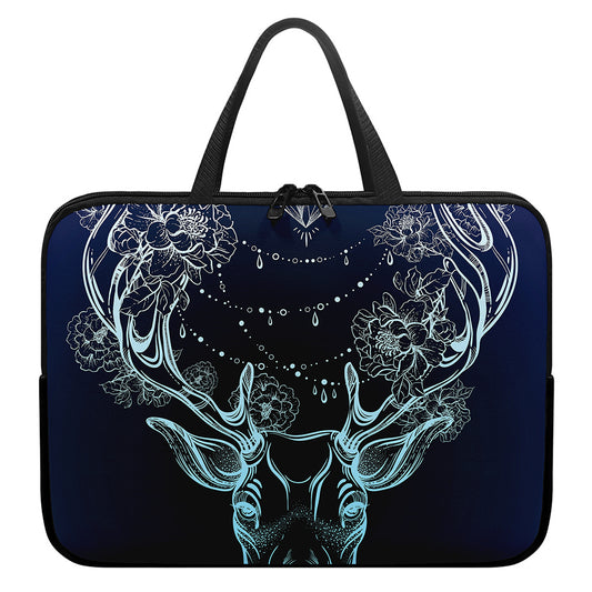 Bohemian Spiritual Deer Print Laptop Sleeve With Handle