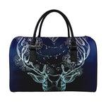 Bohemian Spiritual Deer Print Leather Duffle Bag