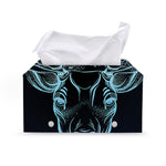 Bohemian Spiritual Deer Print Leather Tissue Box Cover
