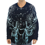 Bohemian Spiritual Deer Print Long Sleeve Baseball Jersey