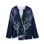 Bohemian Spiritual Deer Print Long Sleeve Short Coat