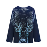 Bohemian Spiritual Deer Print Long Sleeve Short Coat